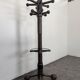 Coat rack by Charles Dudouyt in solid oak.