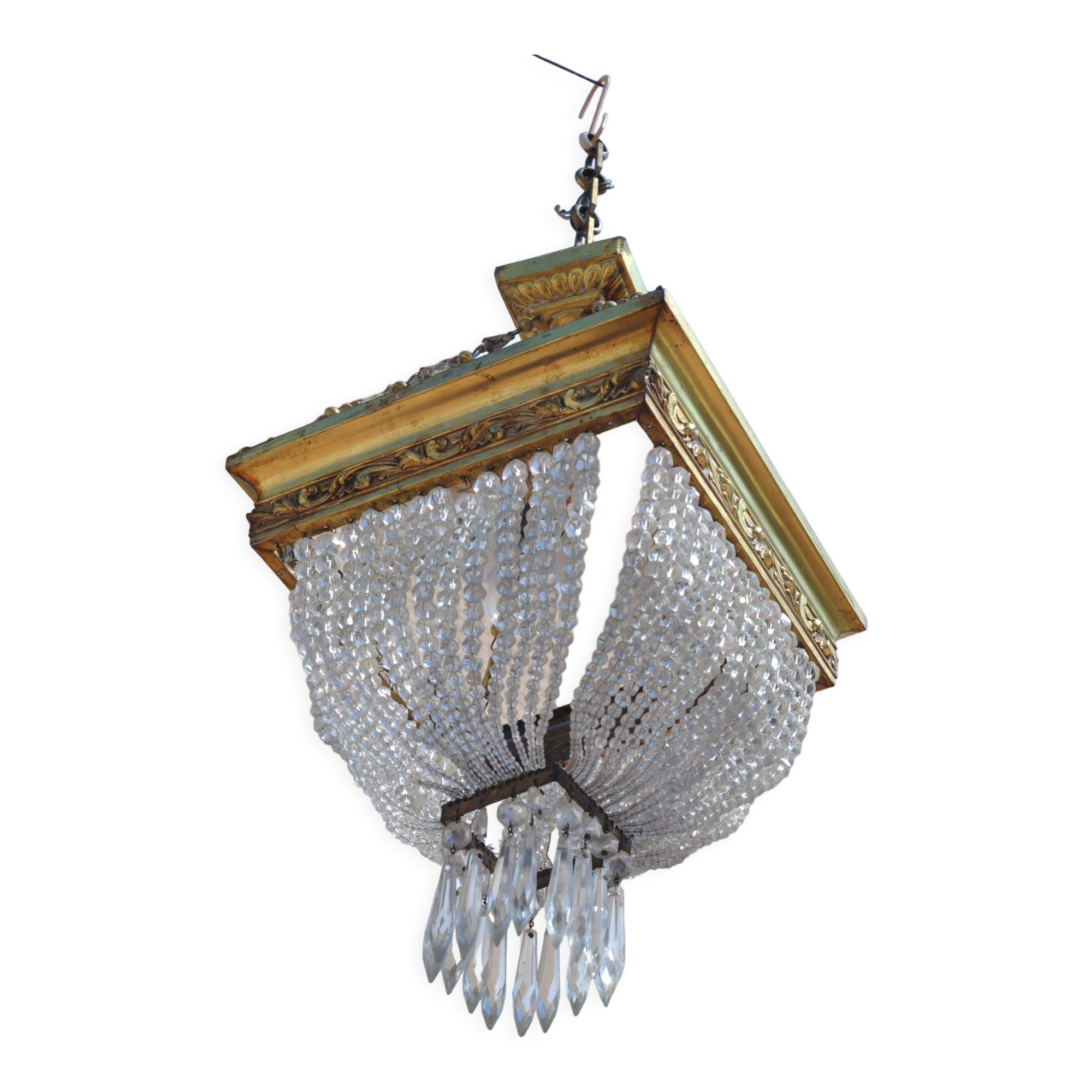 Art deco chandelier with tassels