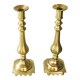 Large antique bronze candelabras. Unique pair. Candle holders.