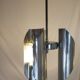 Chrome metal pendant lamp from the 1970s