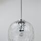 Large globe pendant lamp in bubble glass with Limburg & chrome, Germany, 1970s.