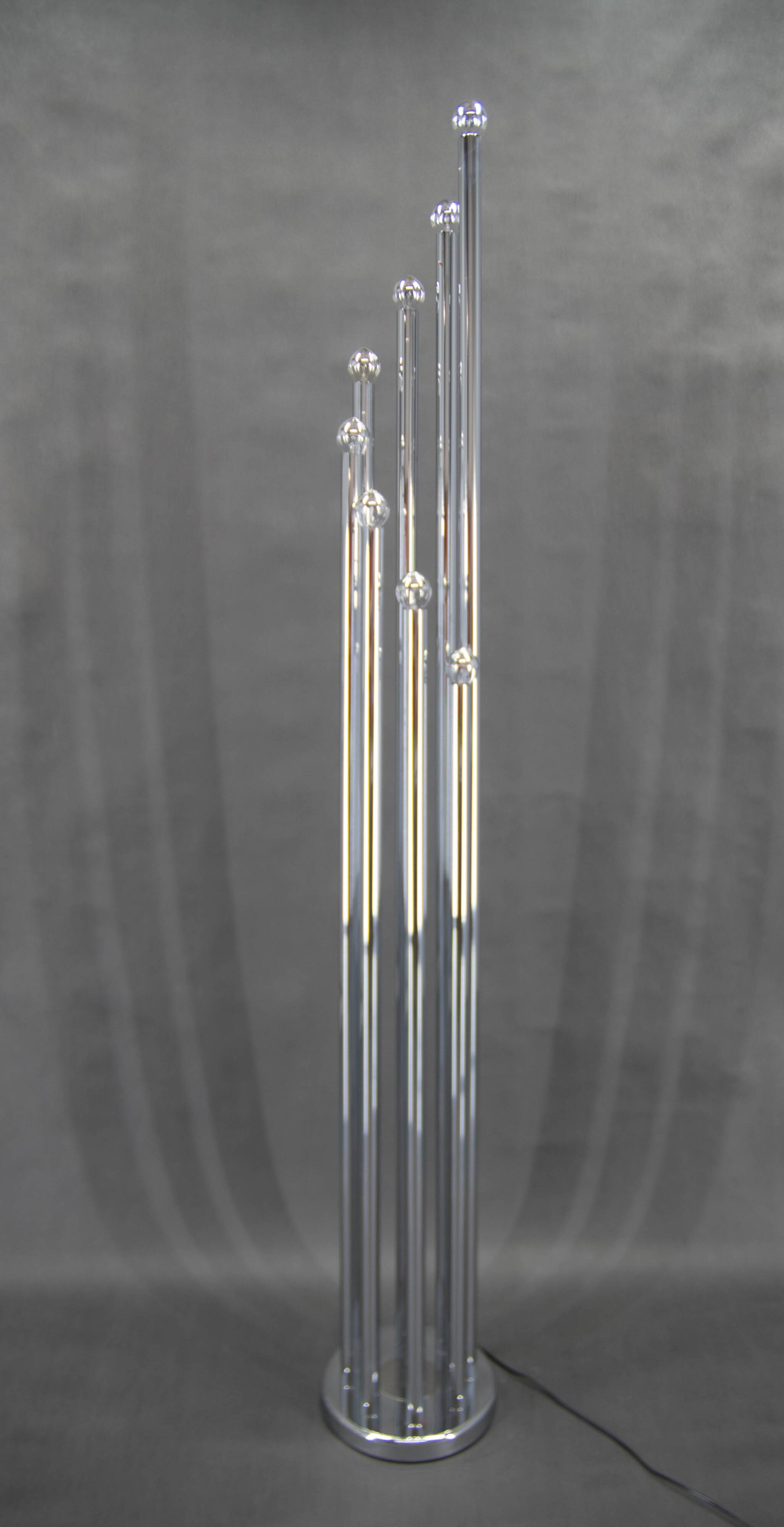 Chrome floor lamp by Goffredo Reggiani, 1970s