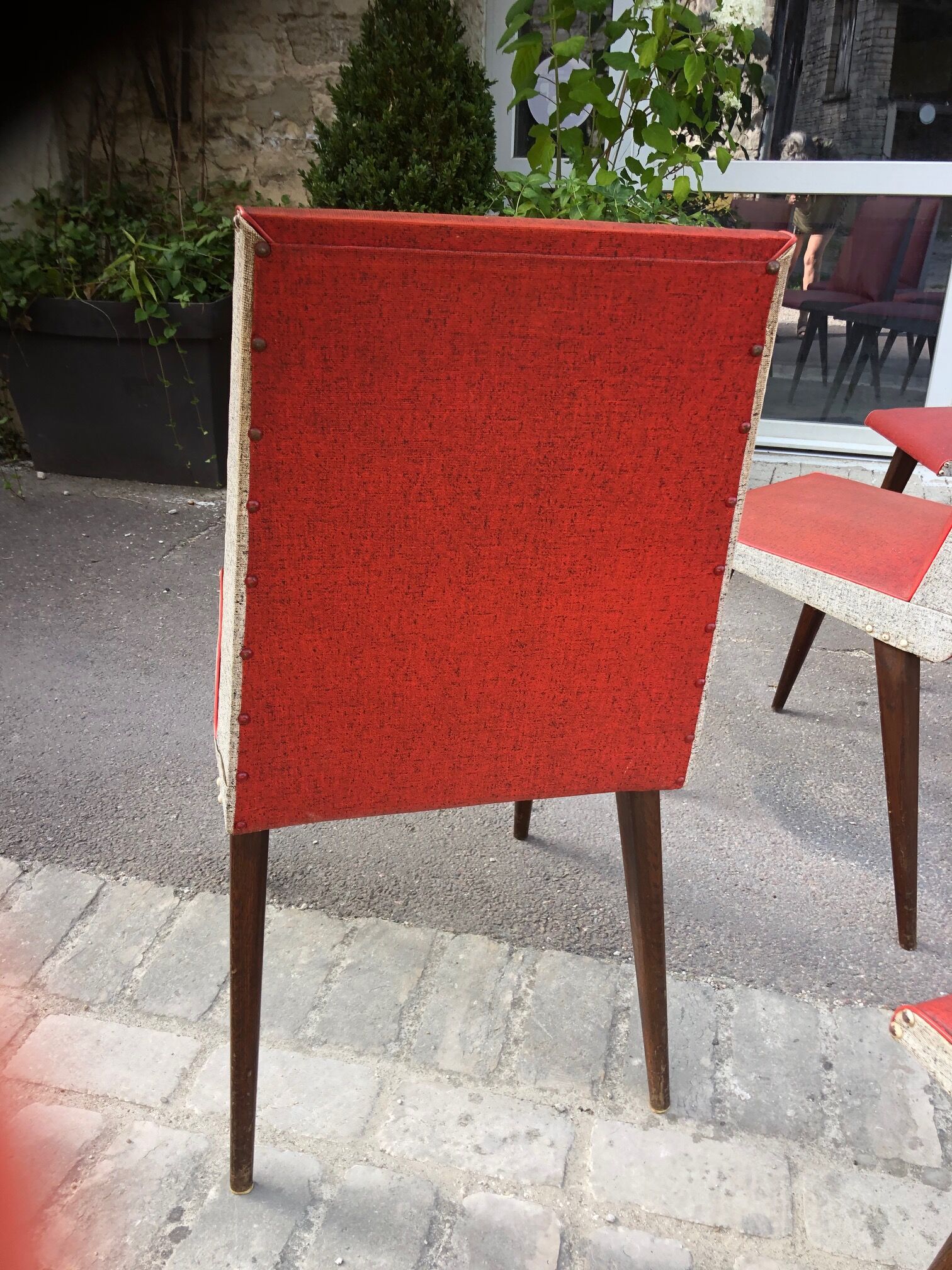 Vintage chairs skaï foot compass