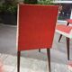 Chaises vintage skaï pied compas