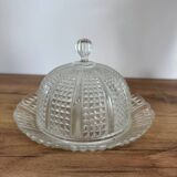 Vintage glass cloche and plate