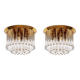 Set of two J.T. Kalmar Murano Raindrop hanging lamps, 1970 Austria