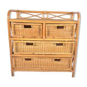 Commode en rotin