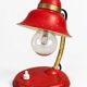 Vintage desk lamp from the 50s/60s in red & brass.