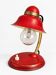 Lampe de bureau vintage années 50/60 rouge & laiton