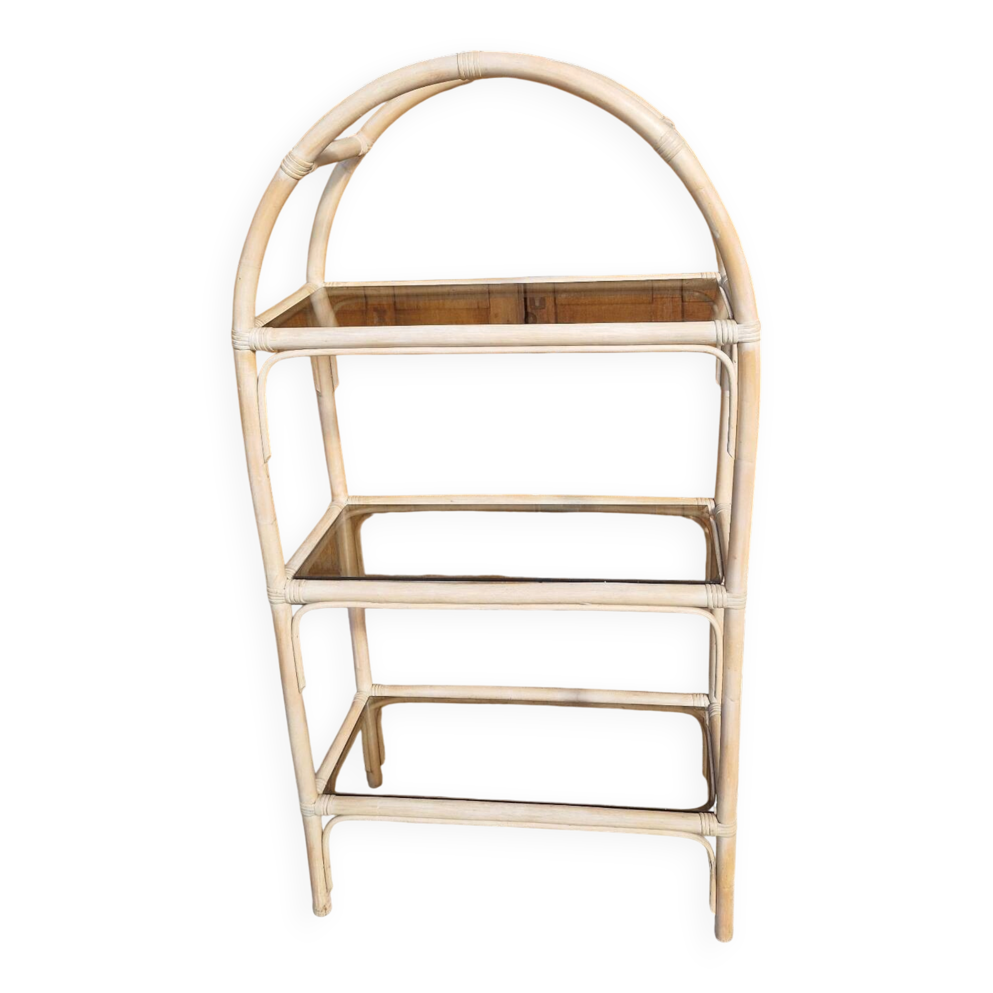Vintage rattan shelf height