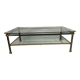 Table basse en verre et laiton