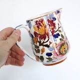 Jug, Broc, ceramic Gien peony pattern, vintage