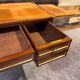 Louis XVI style desk - Walnut & Leather - 1970s
