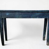 Blue patinated wooden console
