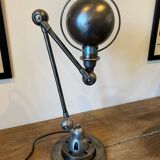 Jieldé lamp 2 arms 40+25cm industrial graphite Jean Louis Domecq 1950