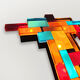 Vintage rare glass wall lamp 'Multi color'