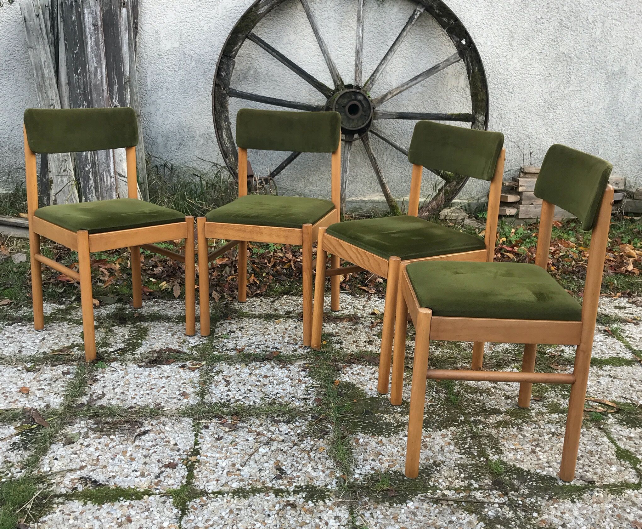 Set of 4 vintage Baumann chairs