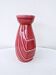 Small old raspberry pink enameled ceramic vase 1940s