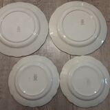 Set of 4 old plates Digoin sarreguemines
