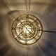 Vintage wall/ceiling light in amber glass / RZB Germany