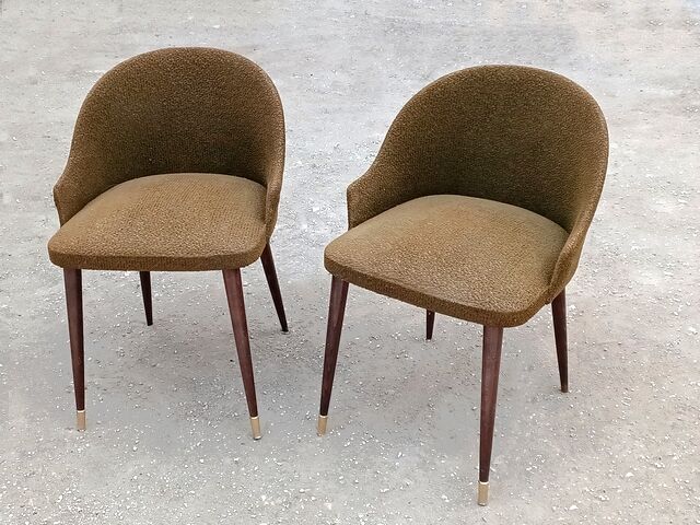 Paire de fauteuils cocktail vintage, 1950