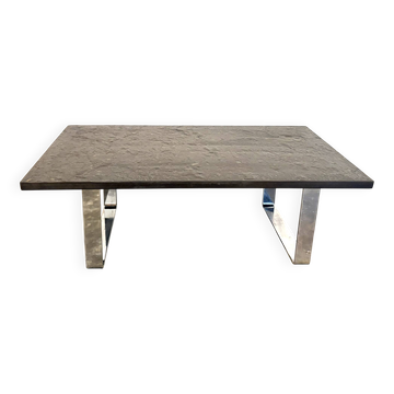Oil shale natural stone coffee table by Studio Draenert