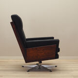 Fauteuil de bureau en cuir, design danois, années 1970, production: Danemark