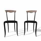 2 x Charme dining chair by Fasem is a slender, yet strong masterpiece 1980s
