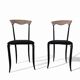 2 x Charme dining chair by Fasem is a slender, yet strong masterpiece 1980s