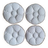 La Redoute x Selency set of 4 golden white oyster plates