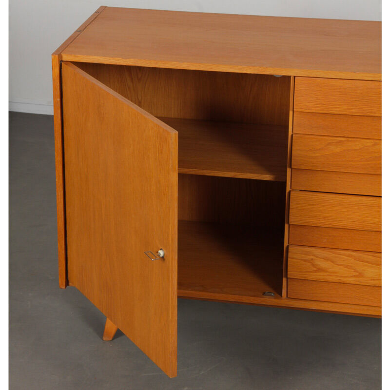 Vintage oak storage by Jiri Jiroutek, model U-458, 1960