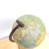 19th century world map globe by J. Forest