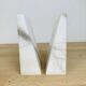 Pair of greenhouse books alabaster white marble