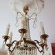 6-light hot air balloon chandelier with crystal pendants, late 19th century