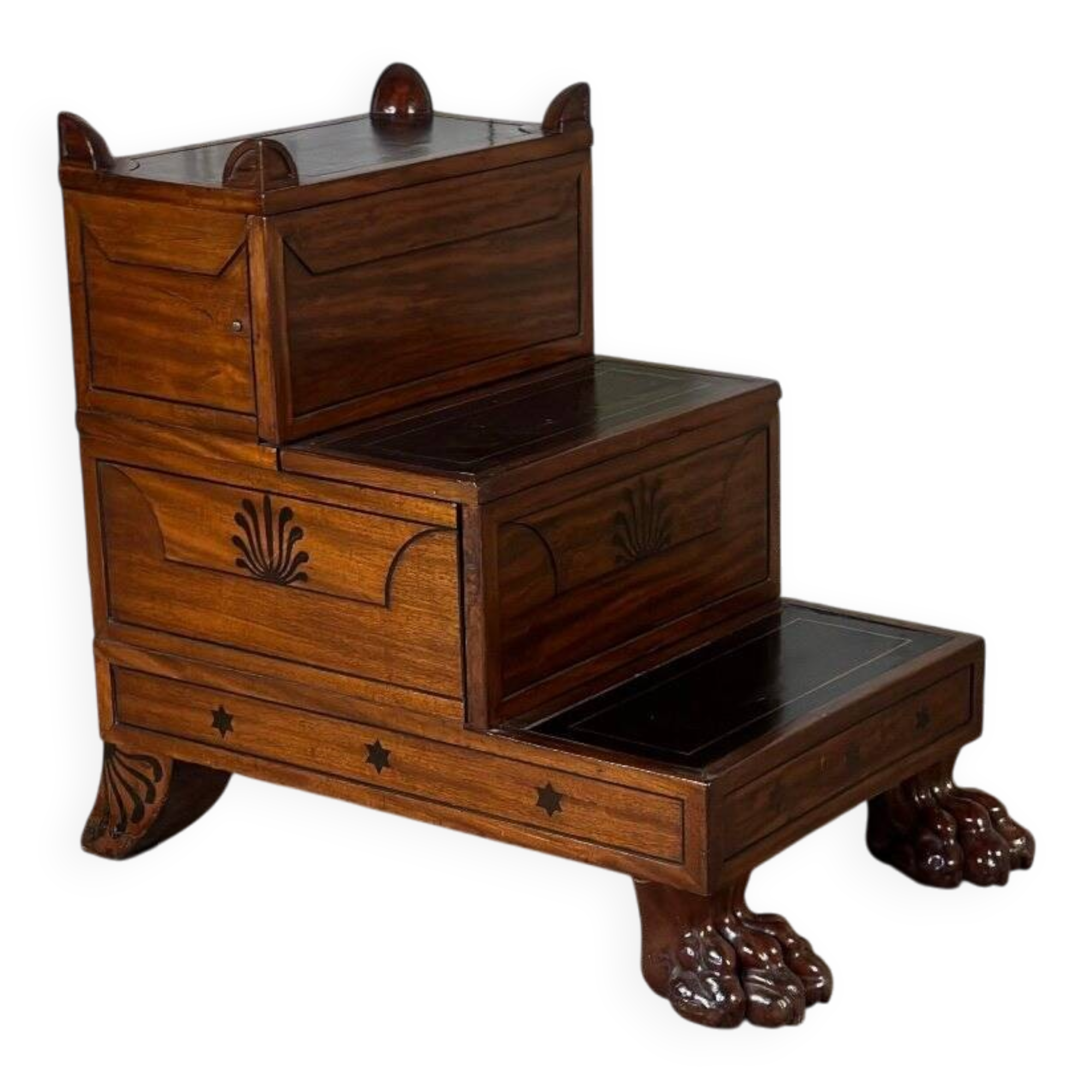 Escalier de bibliothèque Regency, Angleterre vers 1800