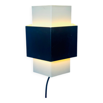 Geometric Curved Wall Lamp By J.J.M. Hoogervorst For Anvia Nederland, The Netherlands 1950S