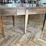 Directoire half-moon walnut dining table