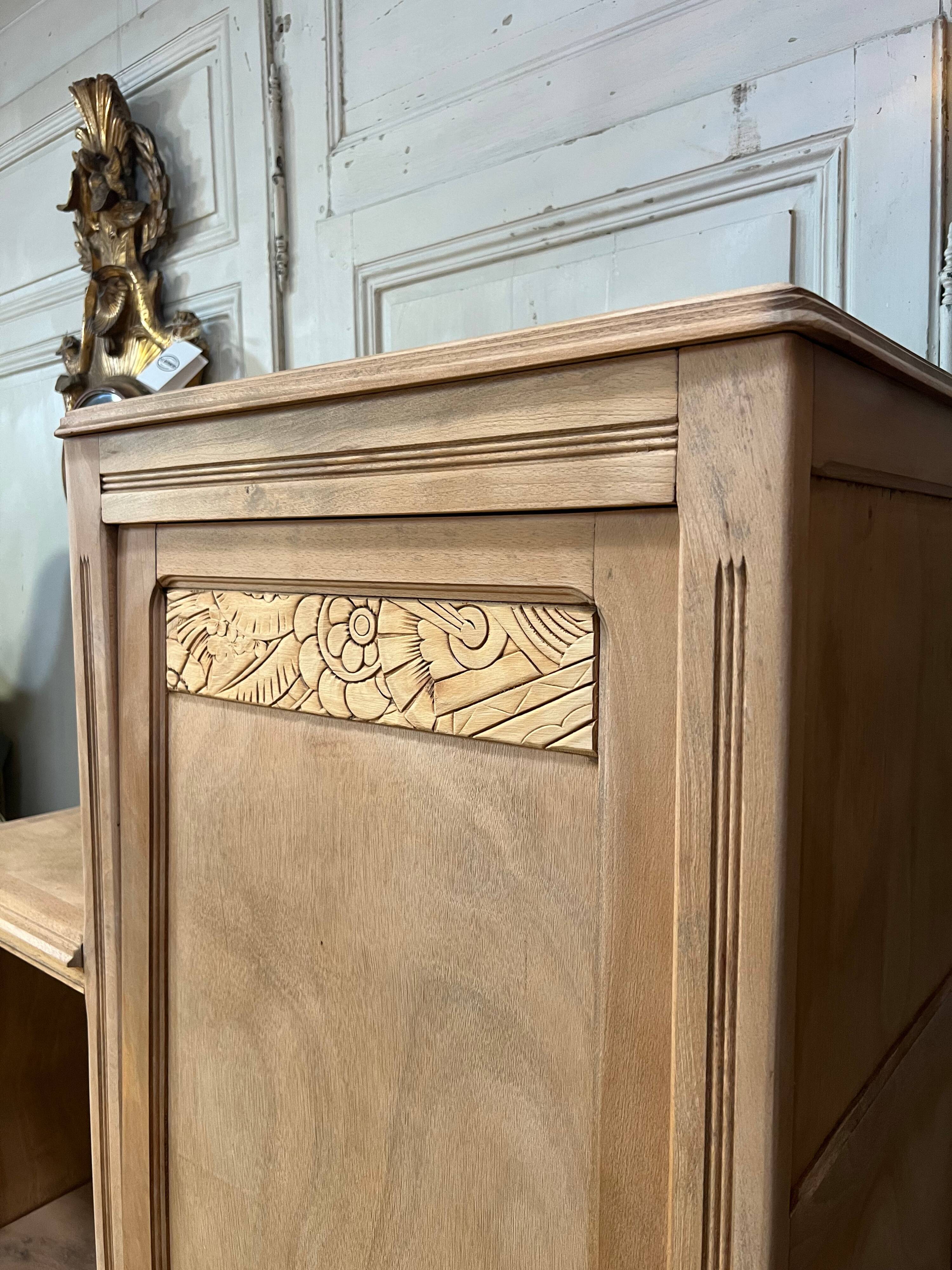 Asymmetrical vintage Art Deco wardrobe