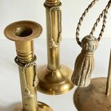 Vintage Knot Candle Holders Brass Metal