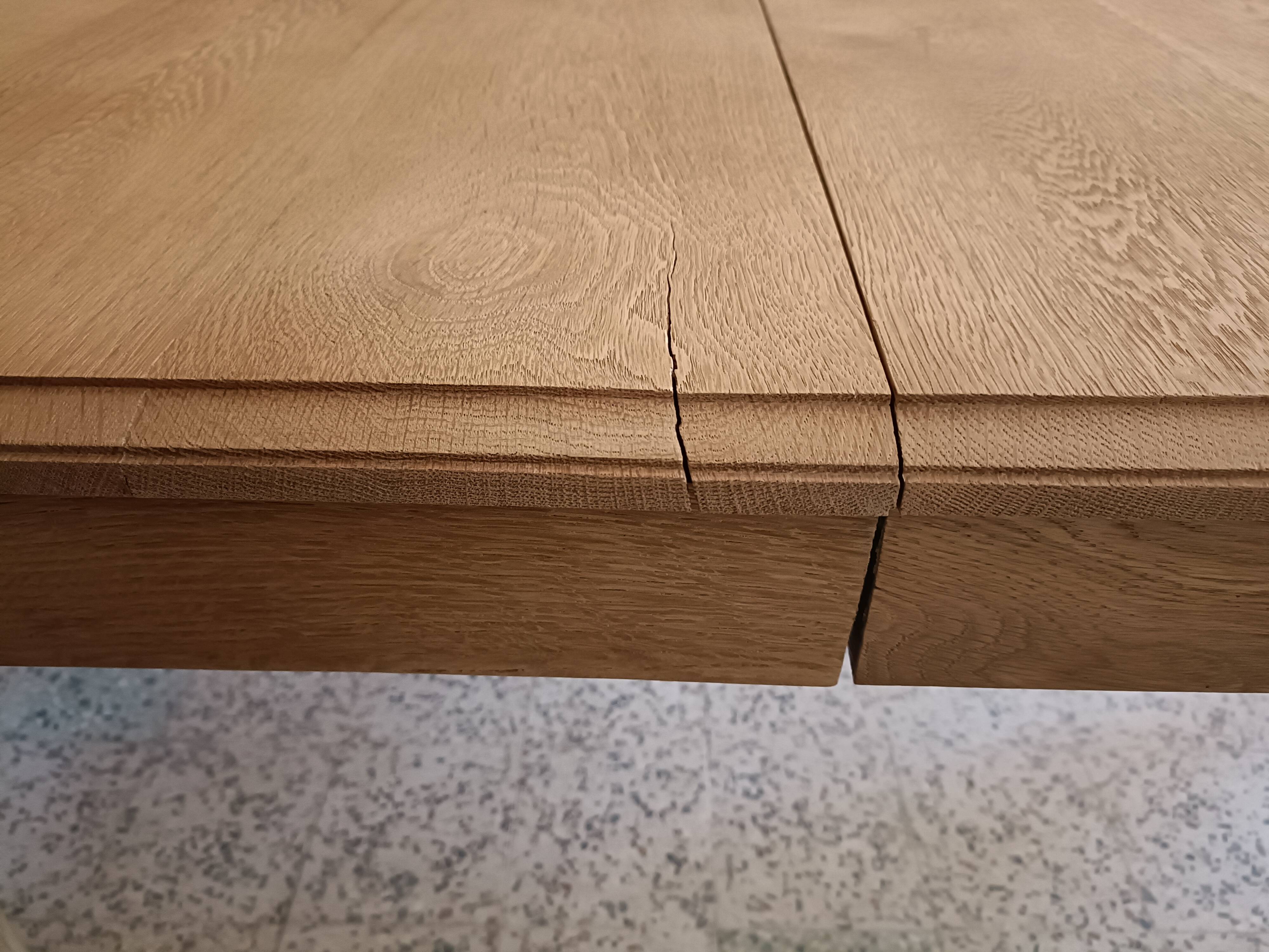 Table à manger art déco rénovée avec rallonge