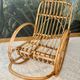 Rocking chair, vintage children's rocking chair, bamboo rattan armchair