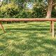 Pair of antique farmhouse benches in solid wood – brutalist style – 180 cm