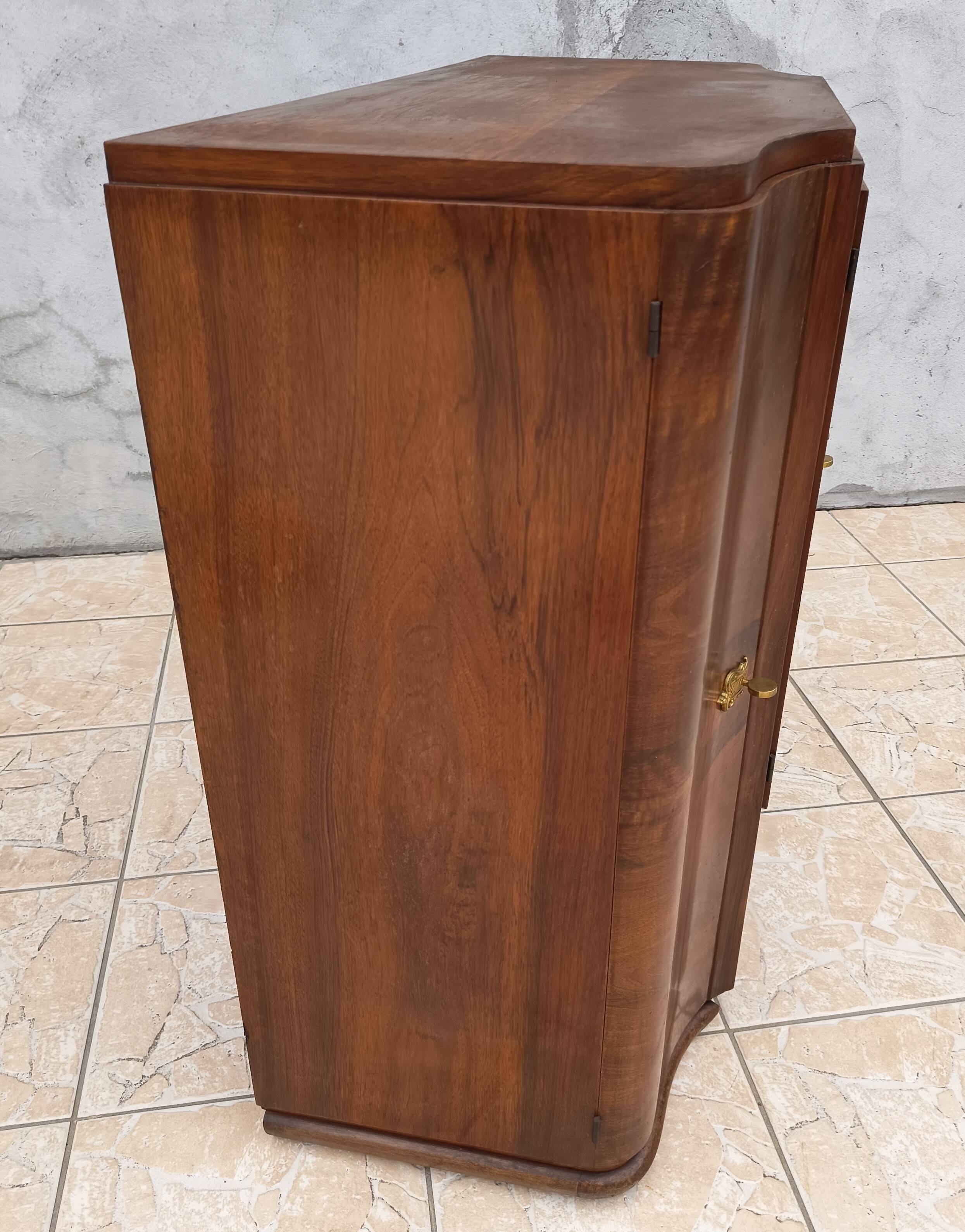 Art Deco walnut burl buffet