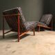 2 x Alf Svensson Domus 1 armchairs for Dux, 1950's