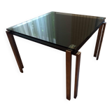 Set of 2 Jean Nouvel designer tables – Model 1=2 (Transparent & black glass)