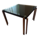 Set of 2 Jean Nouvel designer tables – Model 1=2 (Transparent & black glass)