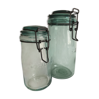 Duo of blue jars l'ideale