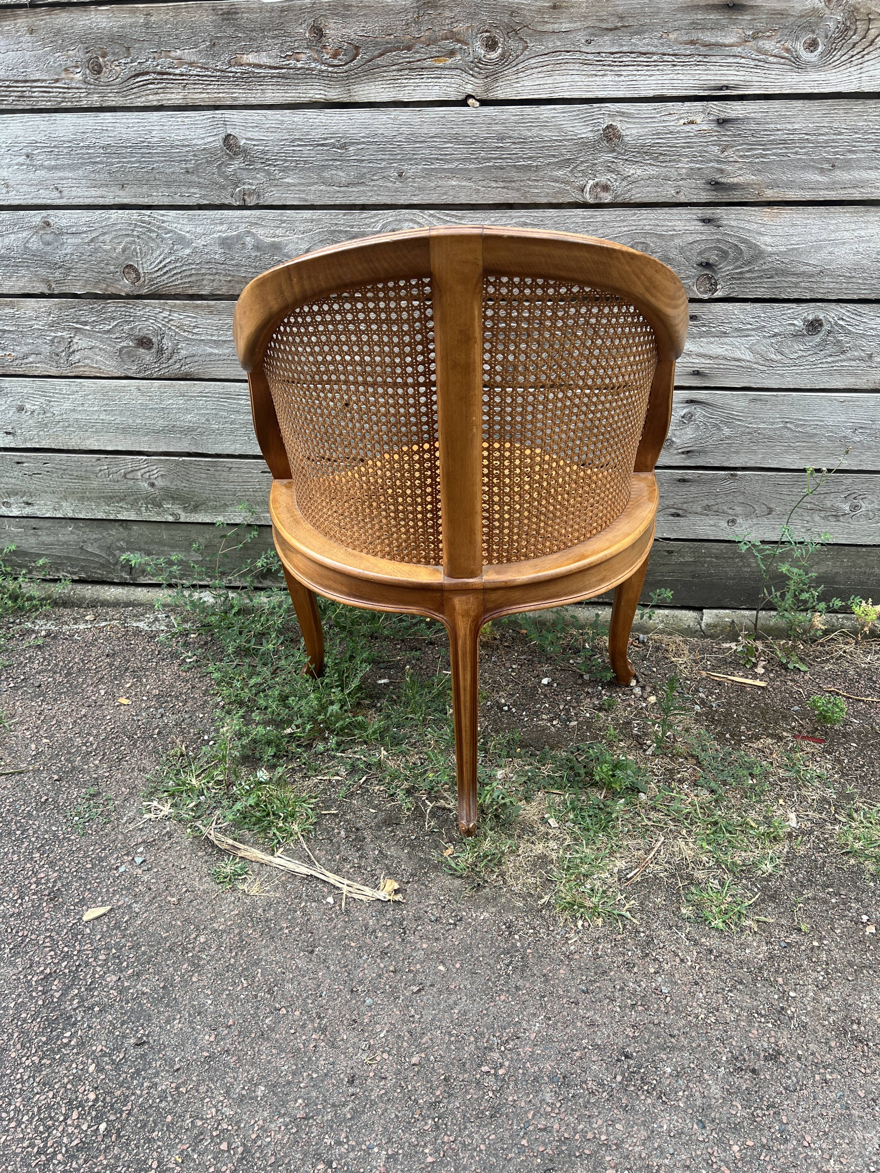 Louis XVI Style Caned Office Chair