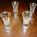 4 verres à pied de bistrot