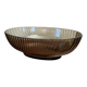 Large modernist twisted smoked glass bowl – 1970s